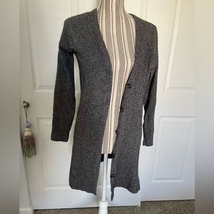 Classic wool gray duster sweater